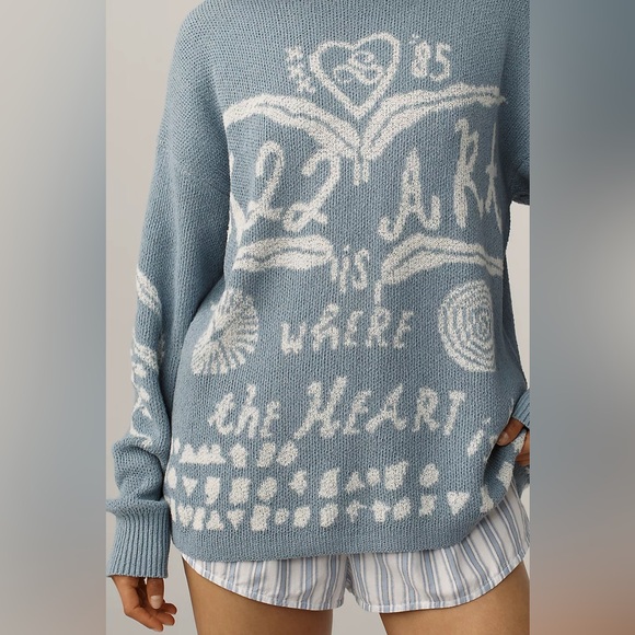 Anthropologie Scotch & Soda Jacquard Crew-Neck Sweater (Size L) - NWT - Picture 4 of 6